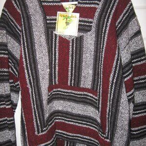 Iguana Jack Baja Hoodie Men's Large New w/ Tags Surfer Stoner Hippie